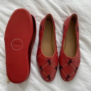 Chloe Horse Ballet Flats 38.5